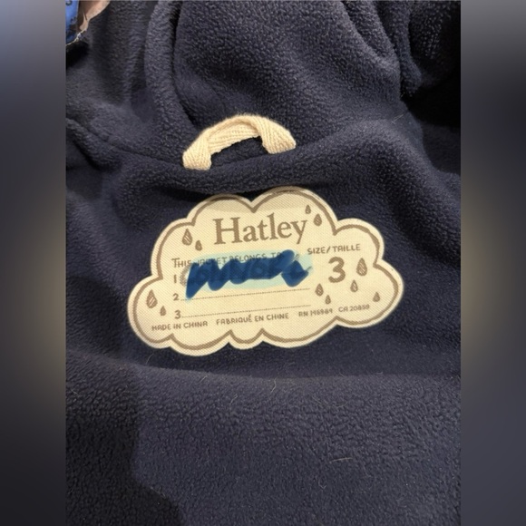 Hatley Rain Jacket with fleece interior size 3 - Picture 3 of 3